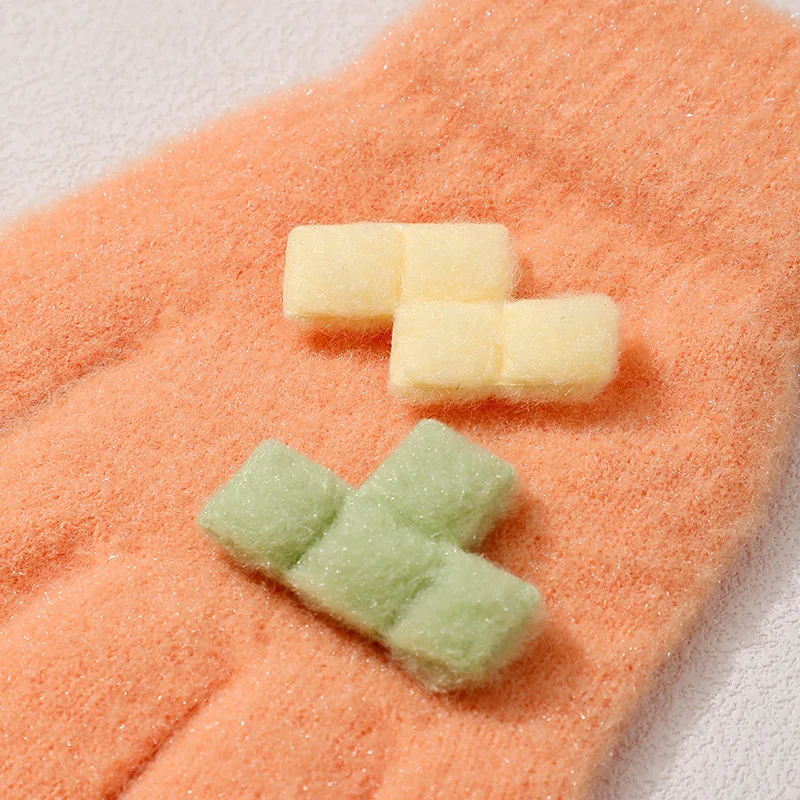 New Winter Best-selling Knitted Cute and Fashionable Thick Cold Resistant Five Finger Gloves for Men and Women Outdoor Warmth