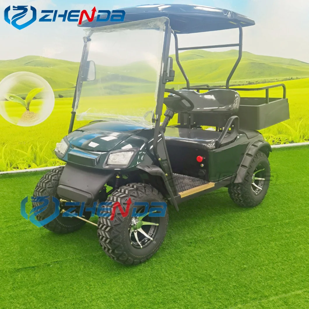 Neue Form 2 Sitze Golf wagen mit Klimaanlage Golf Buggy elektrische Golf Trolley Club Auto