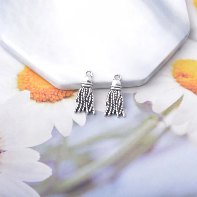 10 Stück Boho Zinklegierung Runde Ohrring-Anhänger Runder Baum Sonnenblumen-Anhänger DIY Damenohrringe – Detail 12