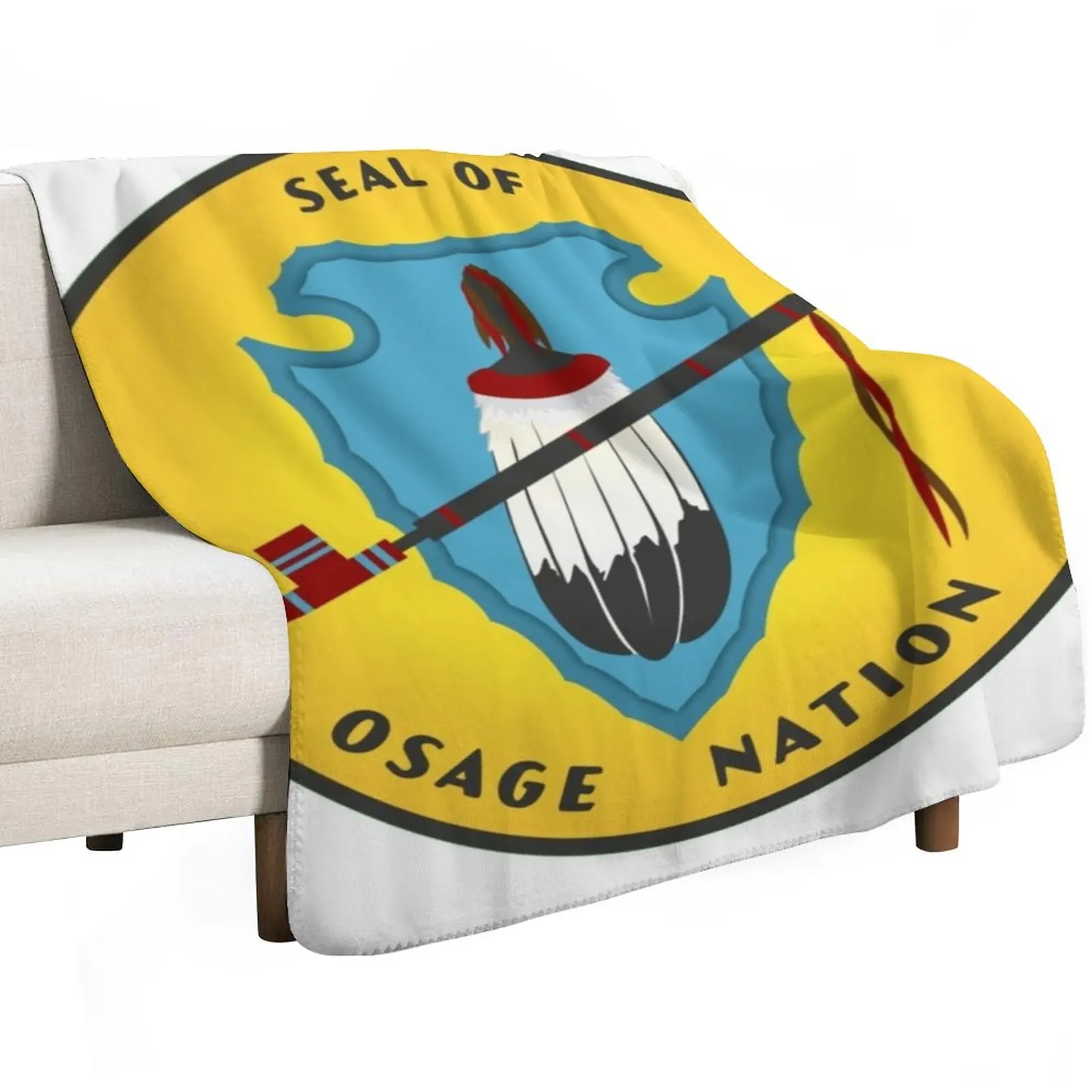 

Osage Nation Seal Throw Blanket Stuffeds Bed Fashionable Soft Beds Blankets