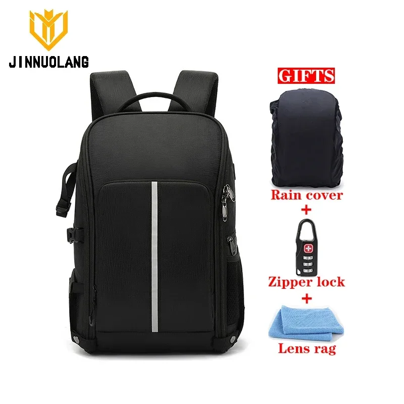 JINNUOLANG Dung Tích Lớn Nhiếp Ảnh Gia Lưng Bền Ngoài Trời Chống Nước Ba Lô Với Che Mưa Cao Cấp Phát Mochila