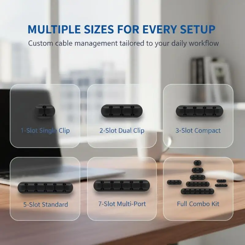 Cable Organizer Snap Clips 1/5Pcs Self Adhesive Cord Keeper for Phone Charging Data Wire Desktop Car Office Storage