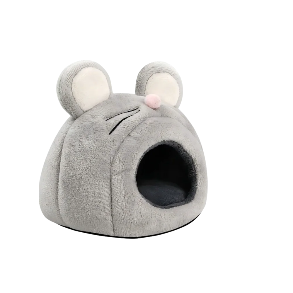

Mouse Shaped Hamster Warm Nest Thicken Cozy Guinea Pig House Soft Windproof Hamster Hideaway Shelter Cage Accessories