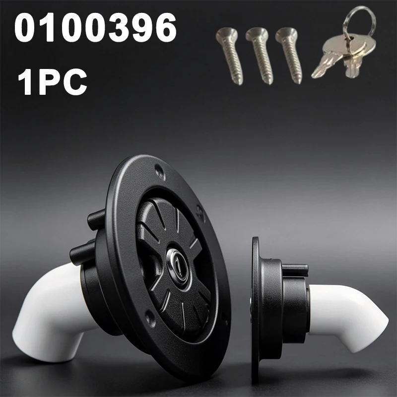 Caravan Black/White Round Gravity Water Inlet with Lock RV Accessories for RV Boat Camper Trailer Exterior Hatch Car Accessories