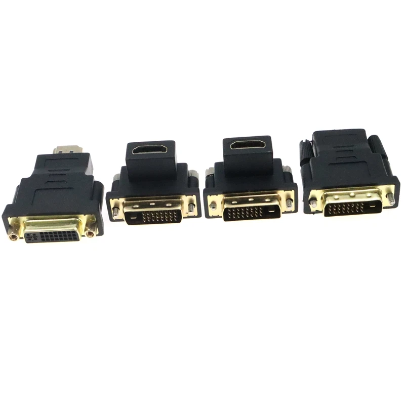 90 Degree  Angle DVI Male To HDMI-Compatible Female Adapter, Used For Computer, HDTV. TV Industrial Machine And Graphics Card