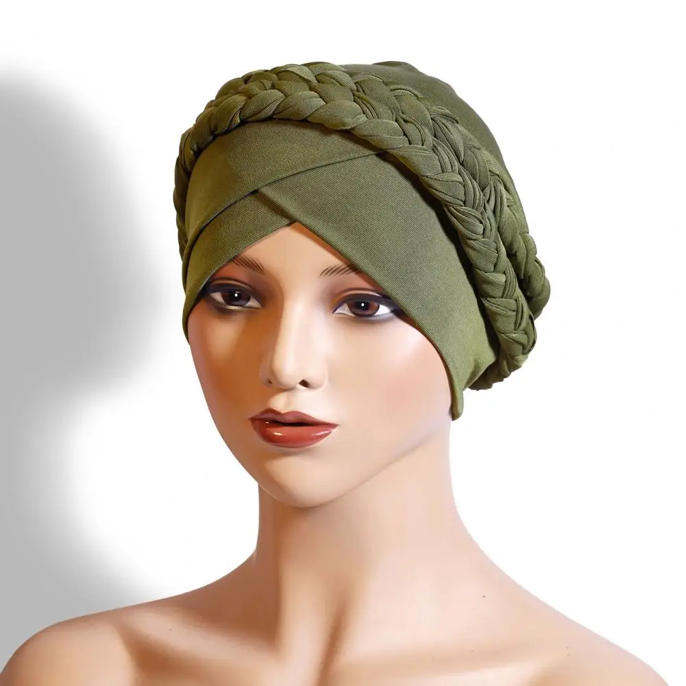 Turban Hat Moisture-Wicking Quick-Dry Headwrap All-Season Stretch Fit Hat Non-Slip Soft Wrinkle-Resistant Headscarf Hat