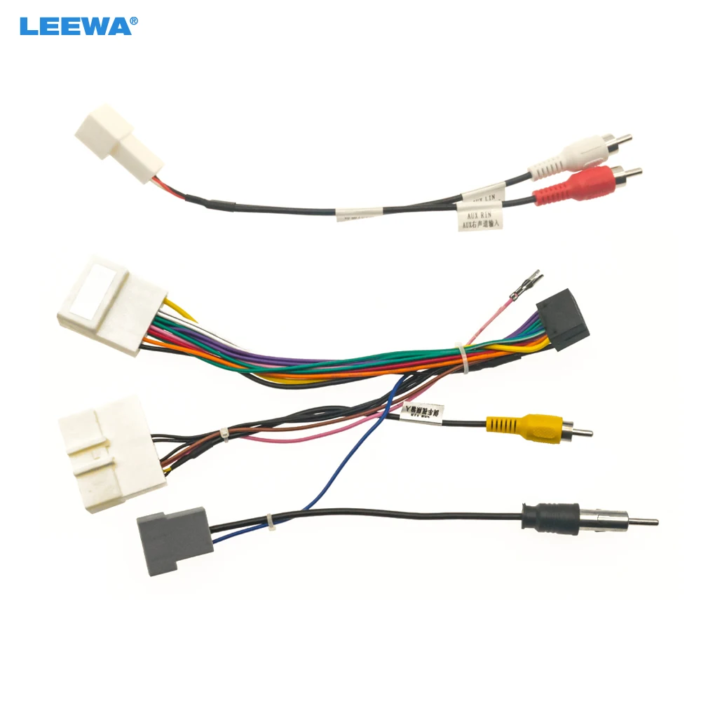 

LEEWA Car Audio 16pin Wiring Harness Wire cable For Nissan Bluebird (2016)/Sylphy (2016)/Venucia Stereo Installation Adapter