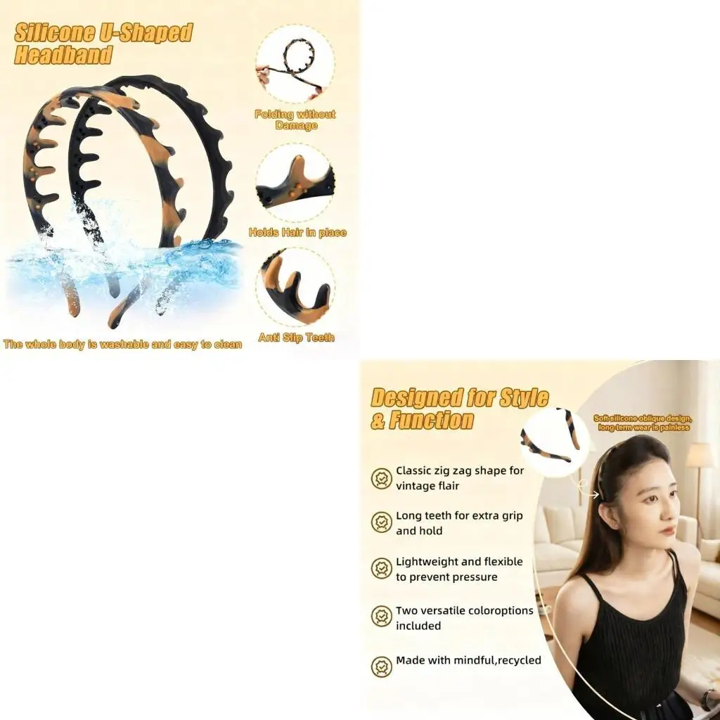 

Эластичная силиконовая повязка для волос, аксессуары для укладки, надежная повязка для волос для женщин