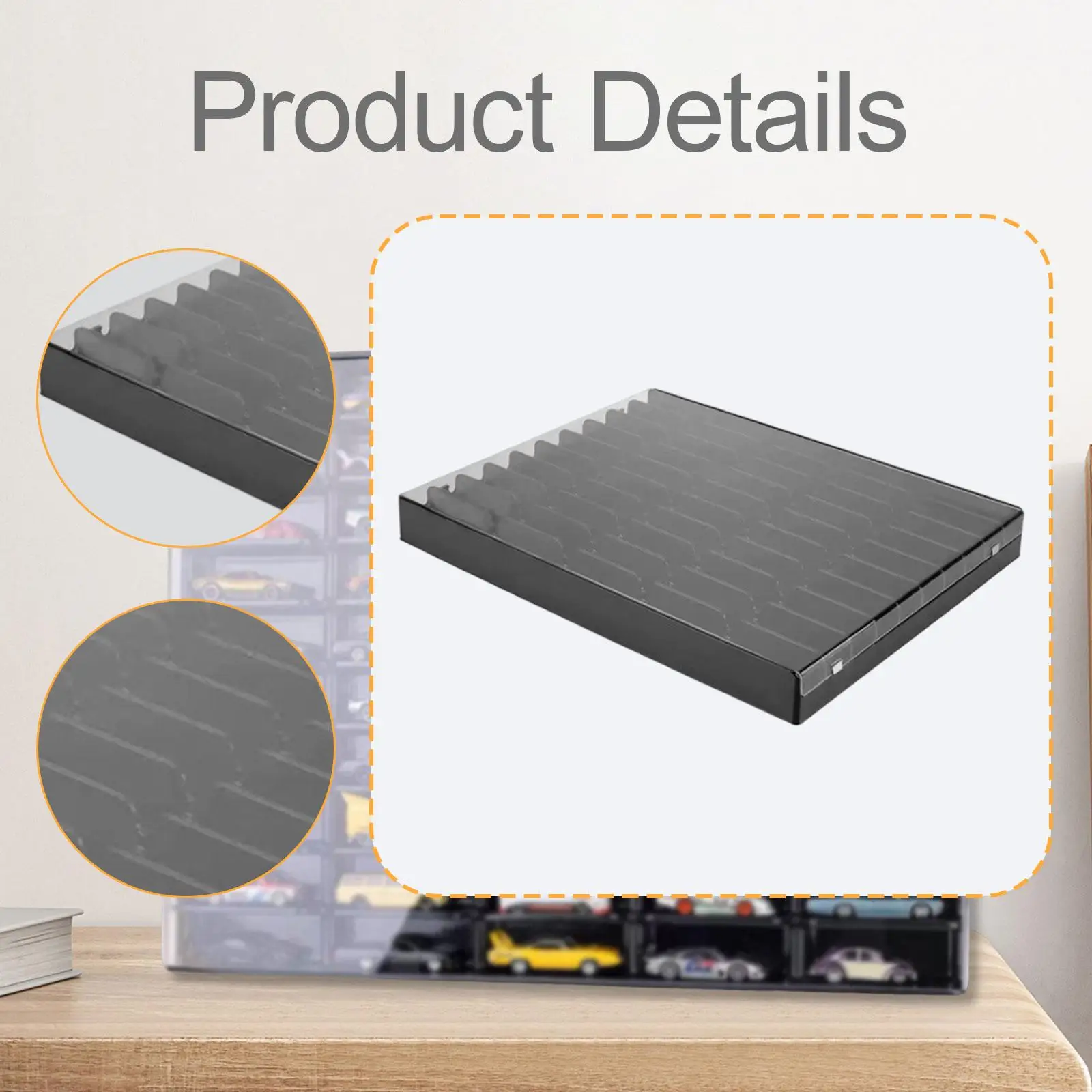 1/64 Model Car Storage Display Case 50 Slots Portable Durability Dustproof Organizing Collectible Organizer Case
