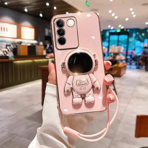 Luxus Astronaut Fall Für Vivo Y76 5G V29E Y72 V27E Y22S Y52 Y20S Y36 4G Y33S V25E Y20 y51 Überzug Silikon Abdeckung