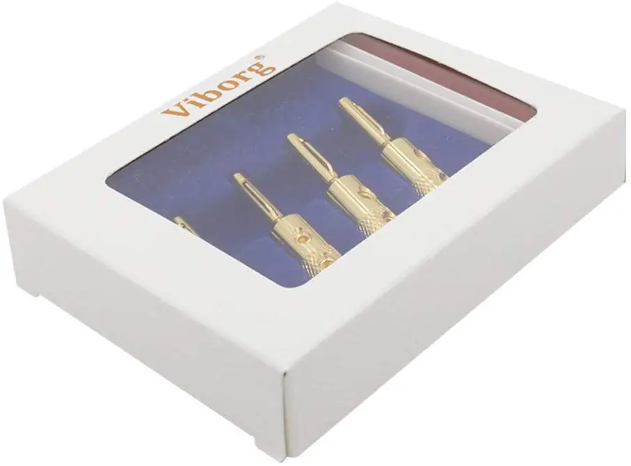 Viborg Vb401 Hifi Audio Bananenplug Puur Koper Zilver Goud Rhodium Vergulde Jack Terminal Voor 5Mm Luidsprekerkabel Draadset Schroef