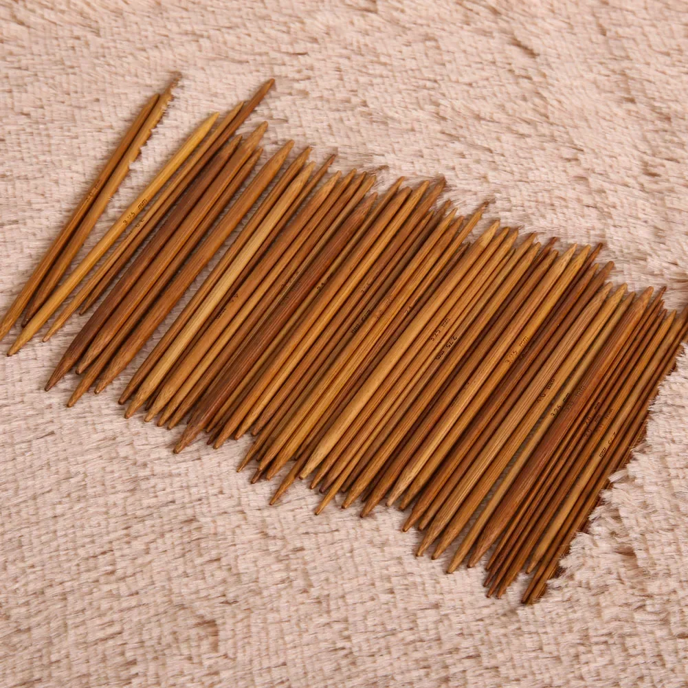 55 Stück Webwerkzeuge Stricksets Webwerkzeuge Kits Bambus Rundstricknadeln Set 11 Größen 13 cm für Webgarnprojekte
