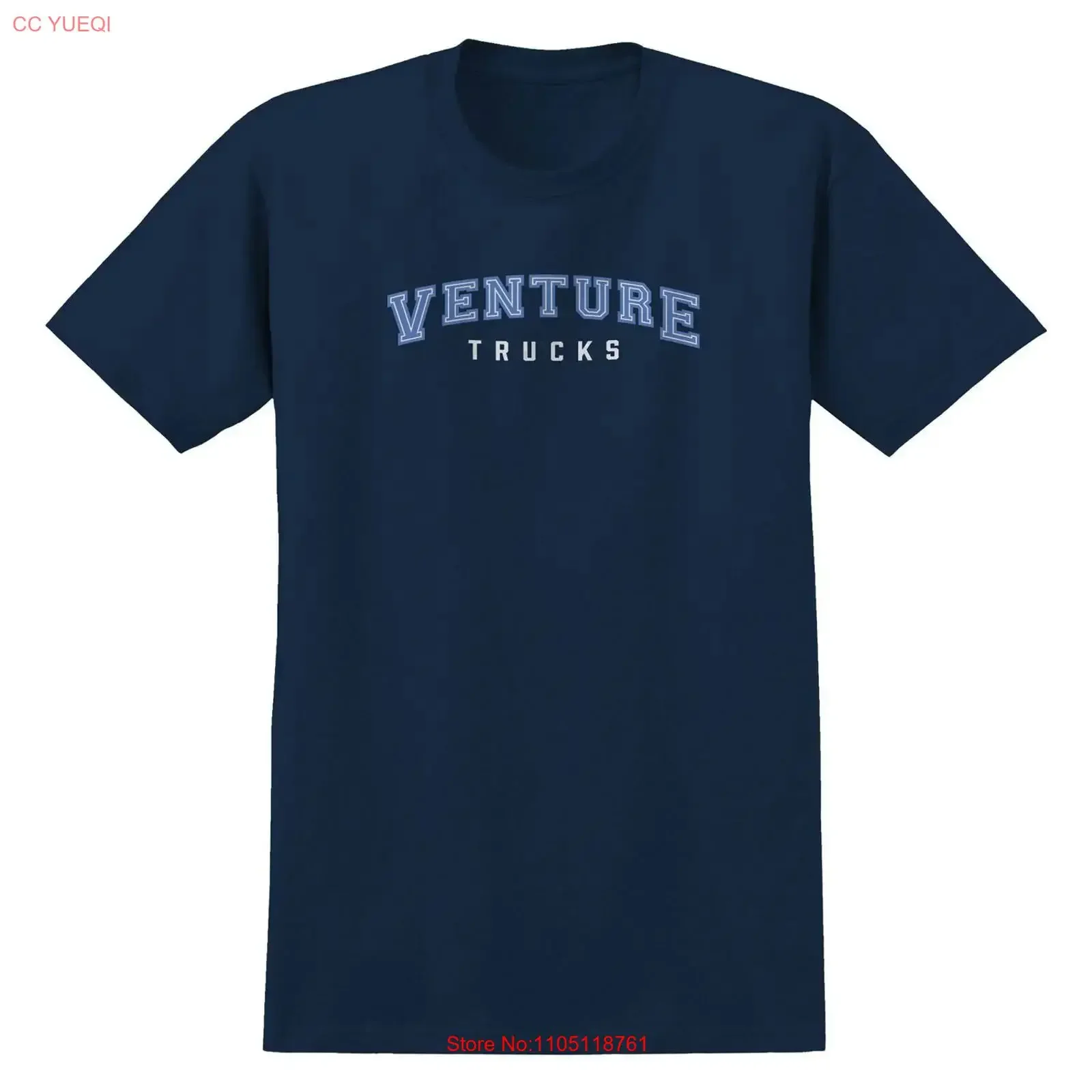 Venture Trucks T Shirt Arch 04 True Navy vintage Washed Stretched designer clothes homme Breathable Unisex Slightly Soft