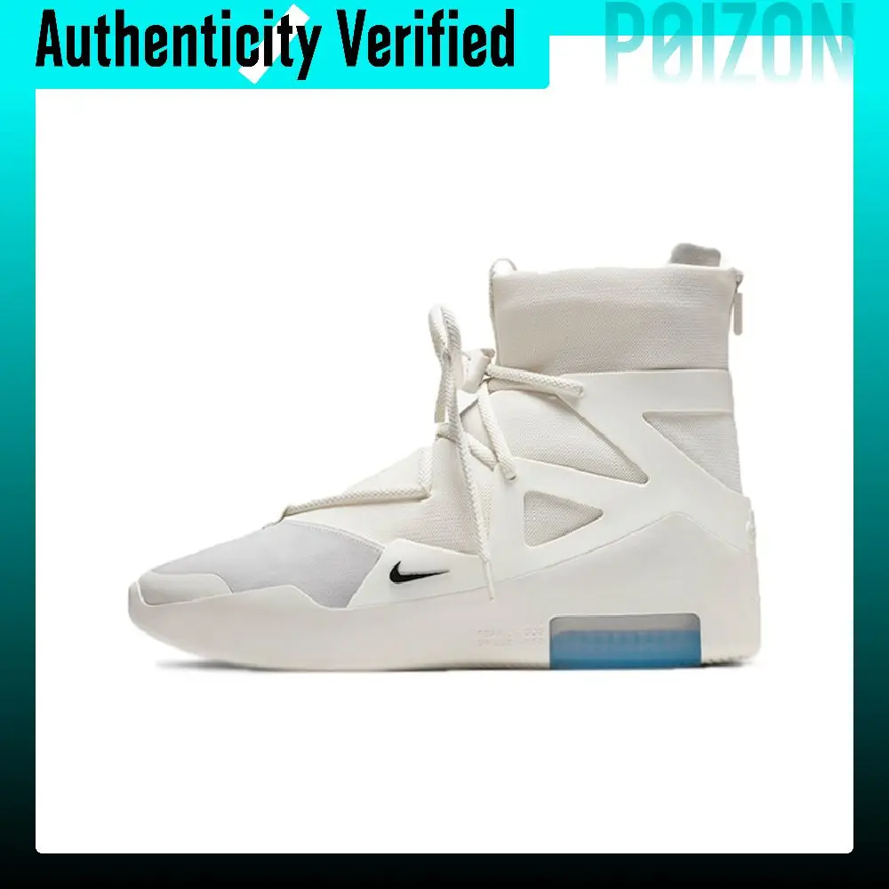 Nike x Fear Of God Air Fear Of God 1 Sail Black Fog Slip Resistant, Abrasion Resistant, Lightweight High top AR4237-100