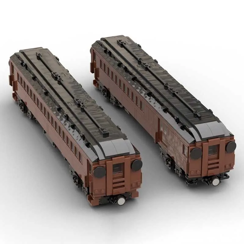 Moc Building Blocks 1:48 Railroad M/P54 Coach/ Combine v4 Model Technology Brick DIY Assembly Construction Holiday Toy Set Gifts