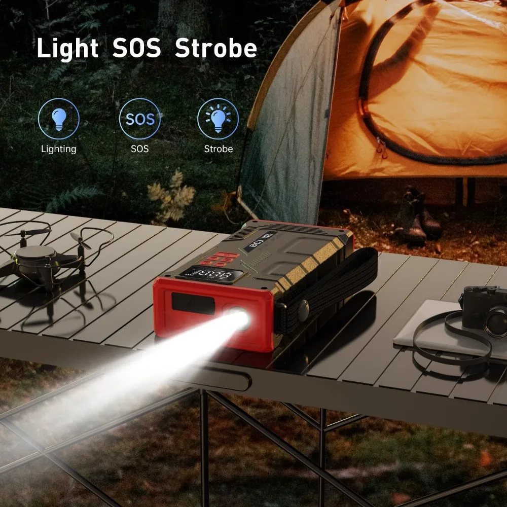 BCJ سيارة الانتقال كاتب مع ضاغط الهواء، بطارية الانتقال كاتب المحمولة 3000A الذروة 150PSI منفاخ الإطارات الرقمي، بطارية السيارة Cha