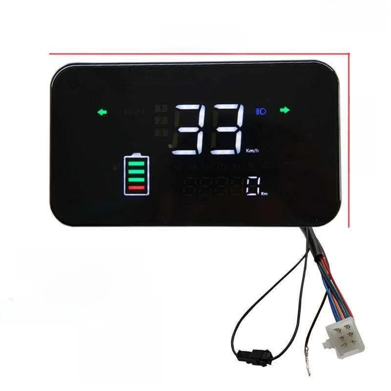 

Universal LCD Display Screen for Vehicles Speedometer Mileage Gauge Battery Capacity Meter Assembly 48V 60V 72V