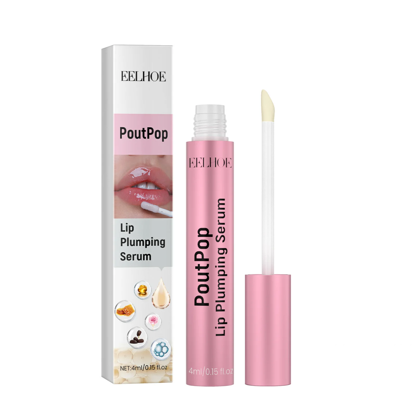 EELHOE Lip Plumping Serum Instant Volumising Lips Plumper Reduce Lip Lines Long Lasting Gloss Nourishing Beauty Lips Essence