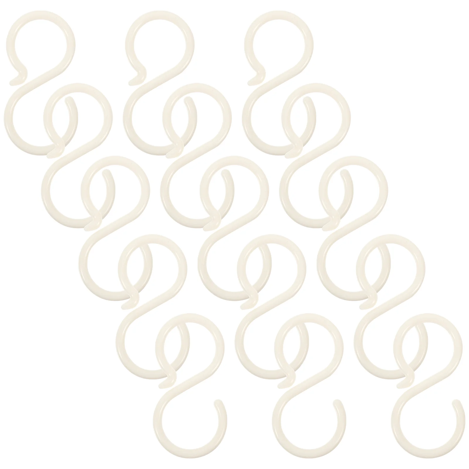 

40 Pcs Sticky Hooks for Hanging Heavy Duty up Headband Cream Plastic S-shape Beige Shaped Baby