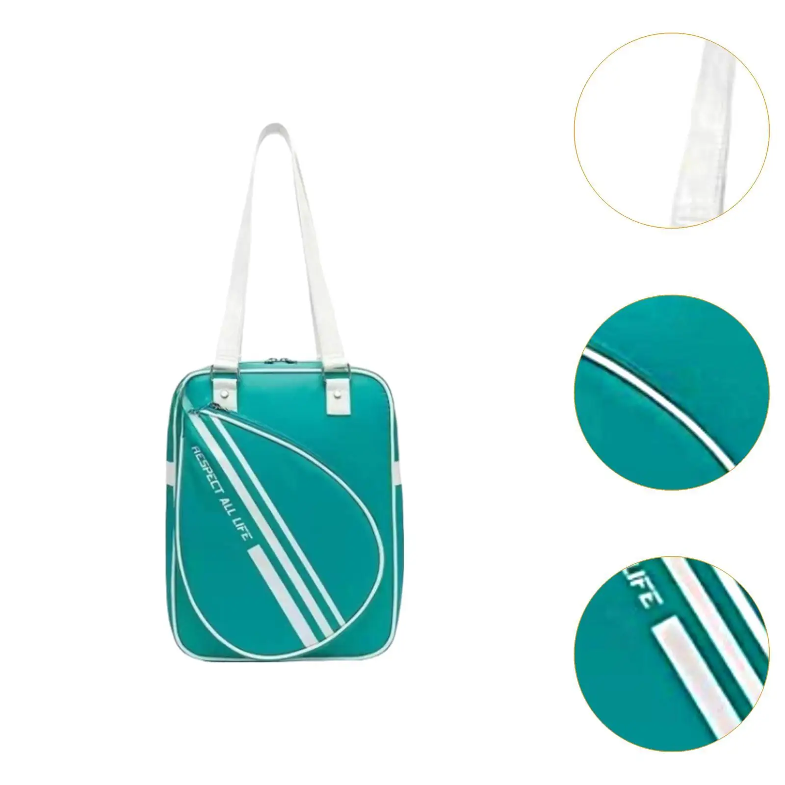 Bolsa para raquete de badminton, bolsa de transporte com zíper suave, esportes ao ar livre para bolas de raquete e outros acessórios, sacola de badminton