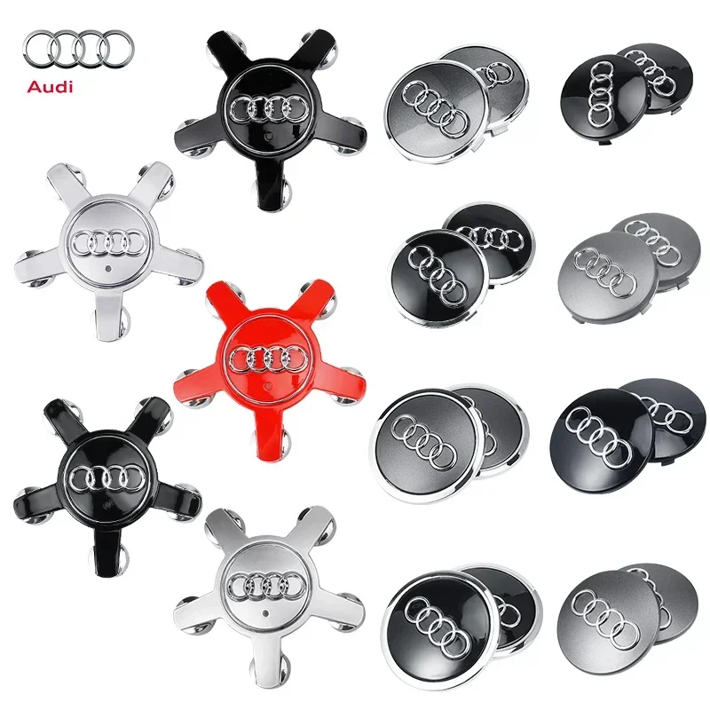 

4pcs 60mm 61mm 69mm Car Wheel Center Cap Hub Covers Badge For Audi Sline A1 A3 A4 A5 A6 A7 A8 B5 B6 B7 B8 C5 C6 C7 Q3 Q5 Q7 Q8