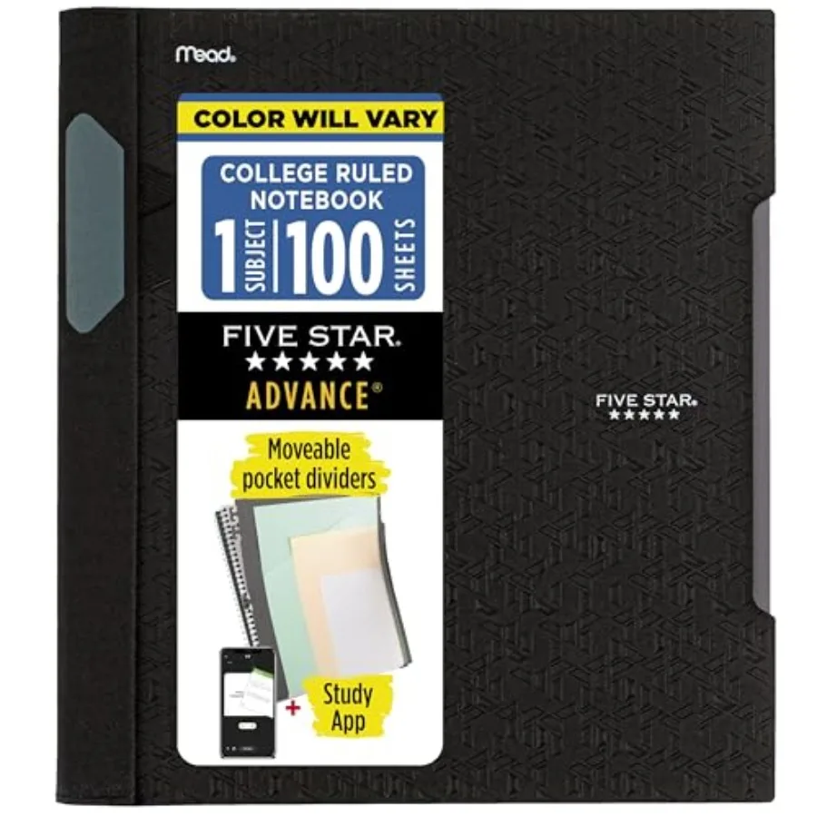 Advance Spiral Notebook + Study App, 1 Subject, College Ruled Paper, 8-1/2