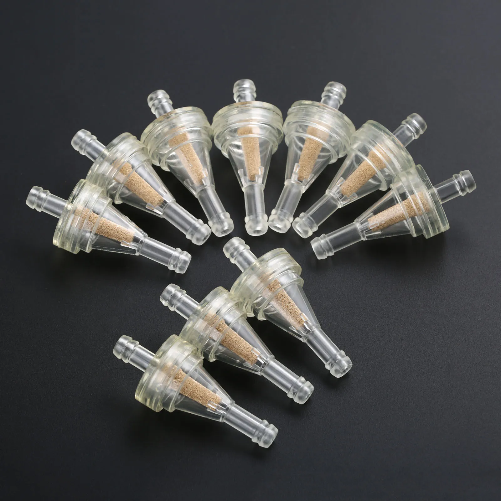 

Universal Motorcycle Petrol Inner Gas Fuel Oil Filters Inline Clear for 1/4 Inches 6mm/7mm Motorcycles Hose Lines White Plastic