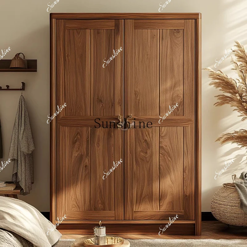 All solid wood skeleton line, antique floor-to-ceiling coat cabinet, simple to the top  FT