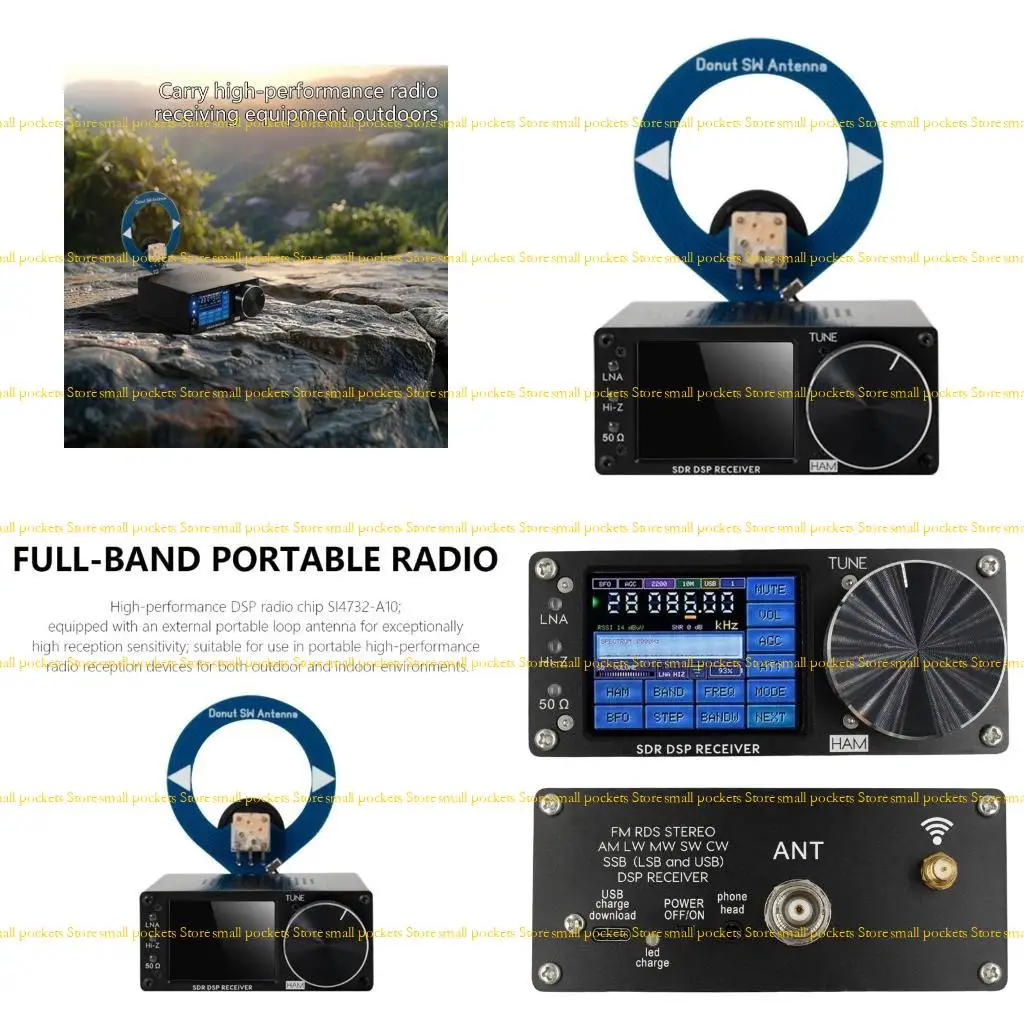 R1WD Multiband Radio Receiver mit WLAN und Zeitsynchronisation Metall Shell