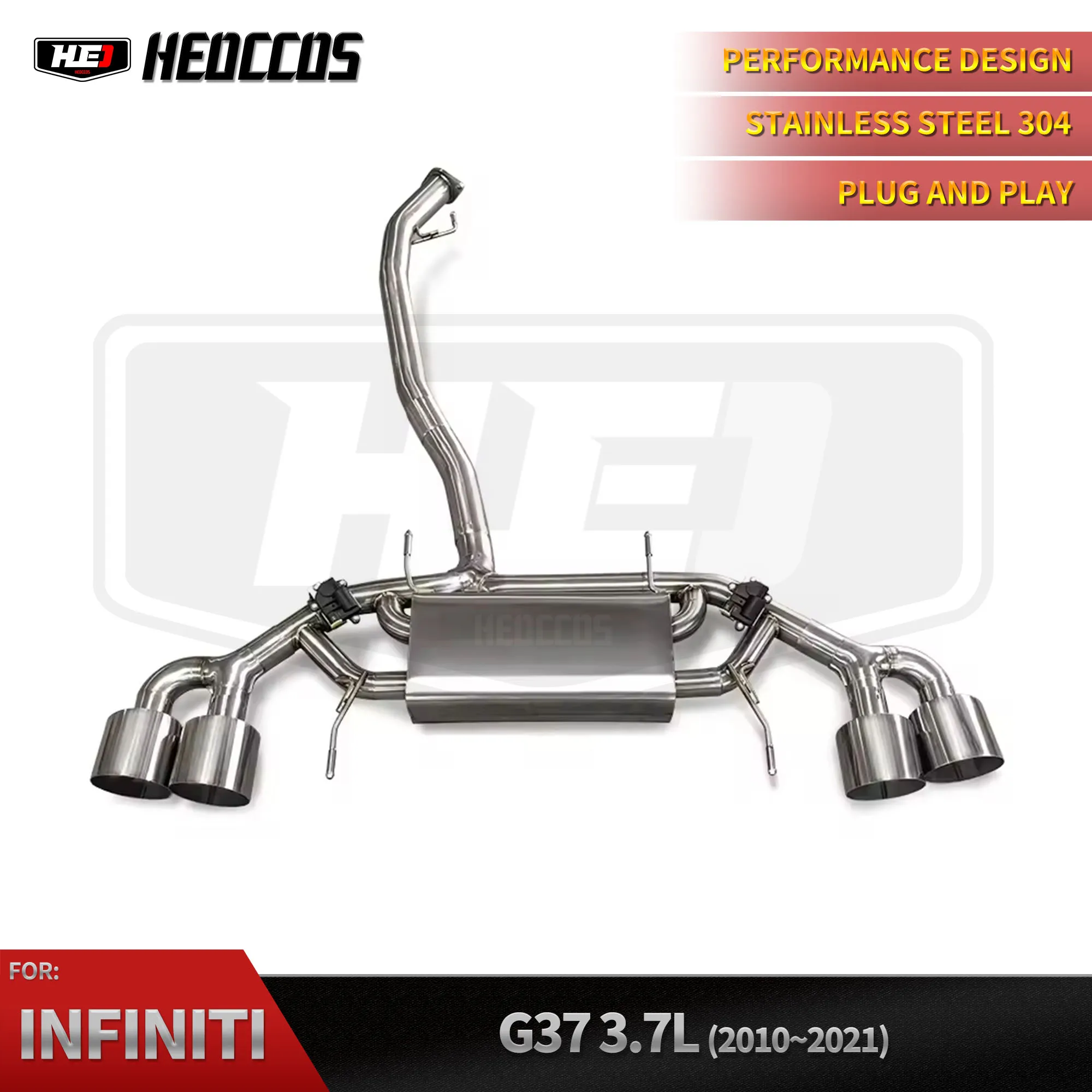 

HEO High-performance Exhaust System cat Back Exhaust Pipe Muffler for Infiniti G37 COUPE 3.7