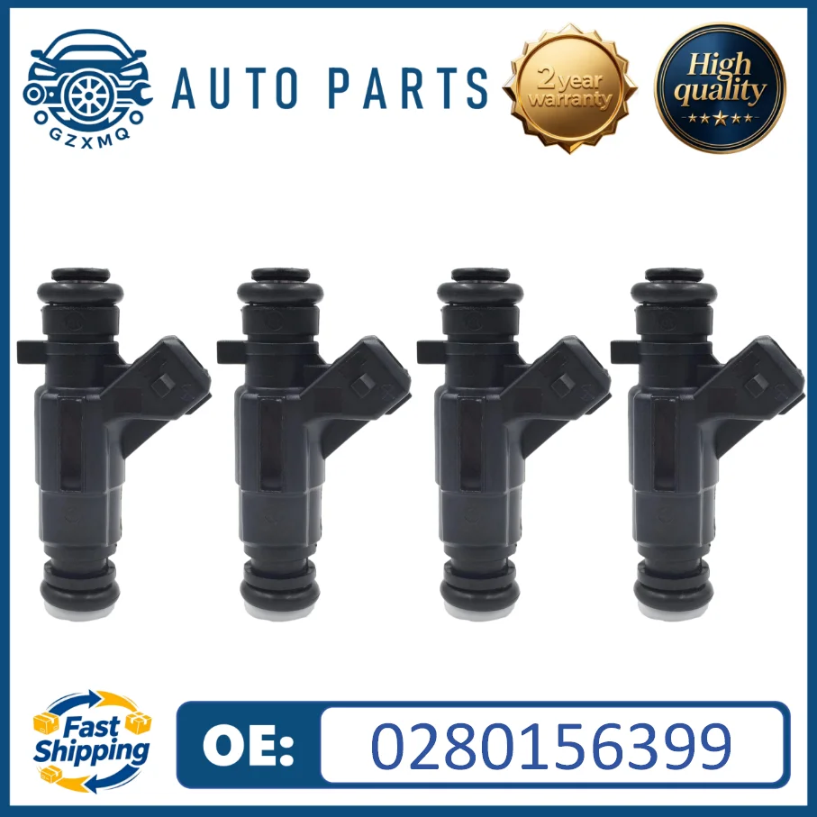 0280156399 High-Quality 4pcs Fuel injector For Volkswagen Saveiro 2010-2019 CrossFox Golf SportVan L4 1.6L#032906031P