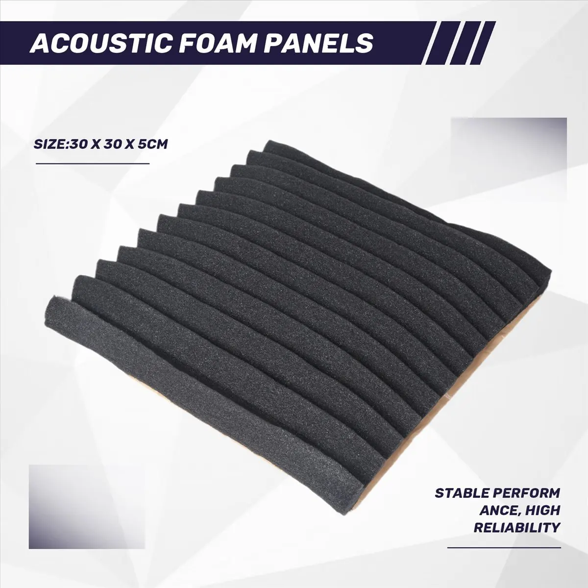 【STOCK】12 Pieces Acoustic Foam Panel Self-Adhesive,Acoustic Foam Panel,Sound Insulation Pad,Reduce Noise,for Studio Home