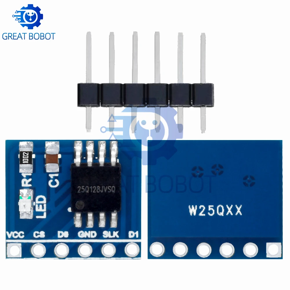 W25Q128 128Mbit 8MByte FLASH NorFlash Módulo de almacenamiento interfaz SPI BV FV módulo para STM32