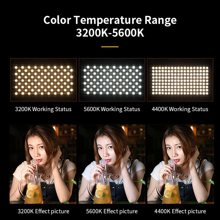 Led-800 Led Video Light Panel Bi-Color 3200-5600K Photography Lighting Panel On Camera Photo Studio Fill Lamp For Youtube Vlog