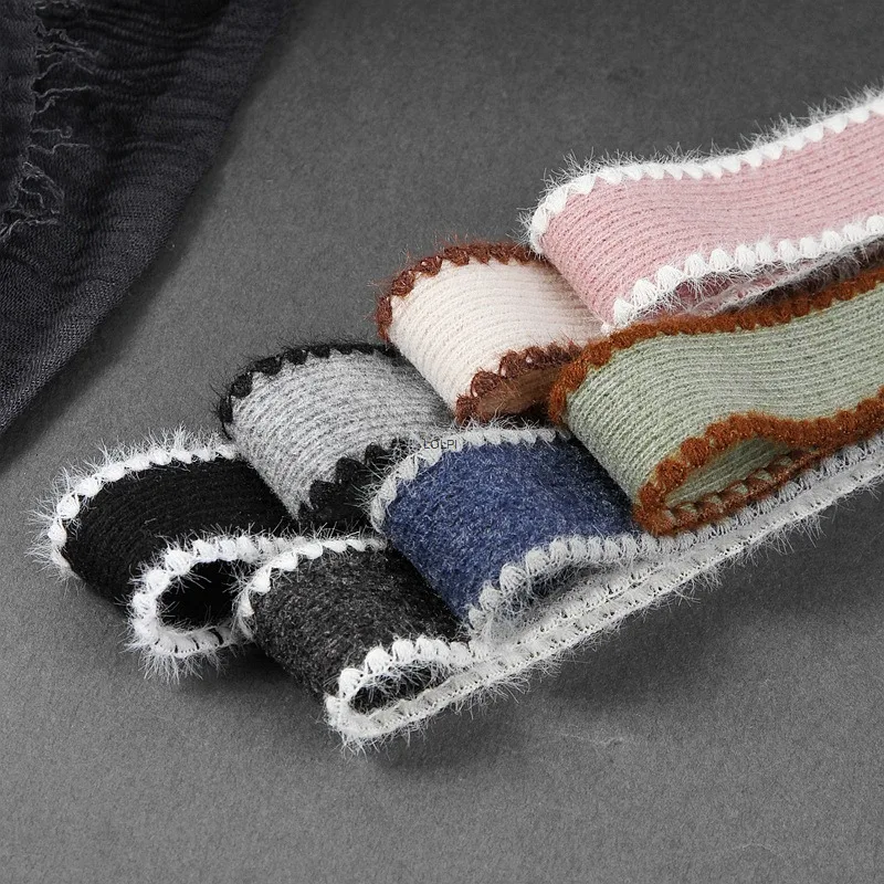 

Лента для одежды с крючковым краем, 10 ярдов, 23 мм, в полоску, плюшевая, флокированная, для бантов, осенне-зимняя, вязаная ﻿