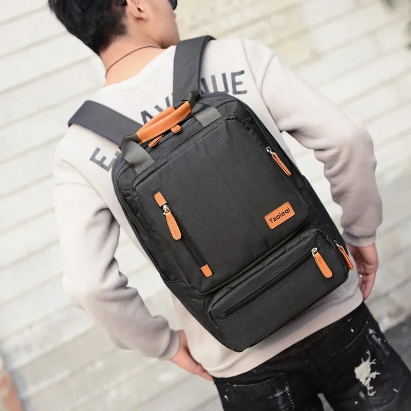 

Casual Business Men Computer Backpack Light 15 inch Laptop Bag 2023 Waterproof Oxford cloth Lady Anti-theft Travel Backpack Gray