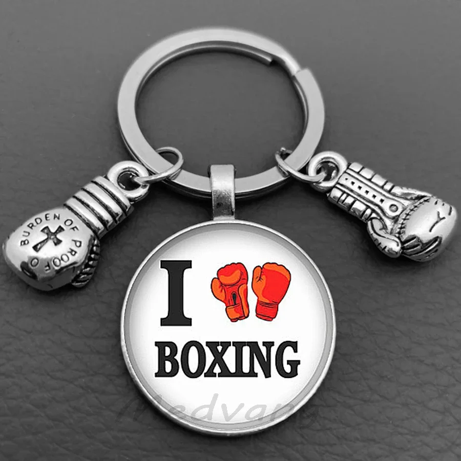 New Boxing Gloves Keychain Loves Boxing Sports Men and Women Keychains Jewelry Boxing Club Gifts Customizable Wholesale