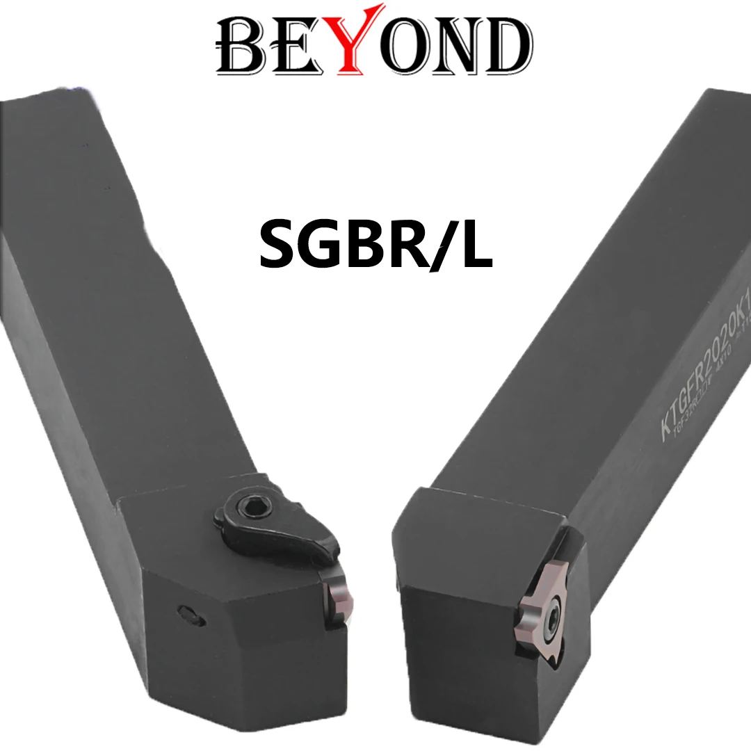 BEYOND SGBR1616H16 SGBR2020K22 External Slotting Tool Holder SGBL2525M16 Left Right Shank for GBR GBA Insert CNC Lathe Cutting