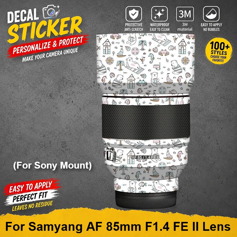 For Samyang AF 85mm F1.4 FE II Lens (For Sony Mount) Sticker Anti-Scratch Coat Wrap Protective Film Body Protector Decal Skin