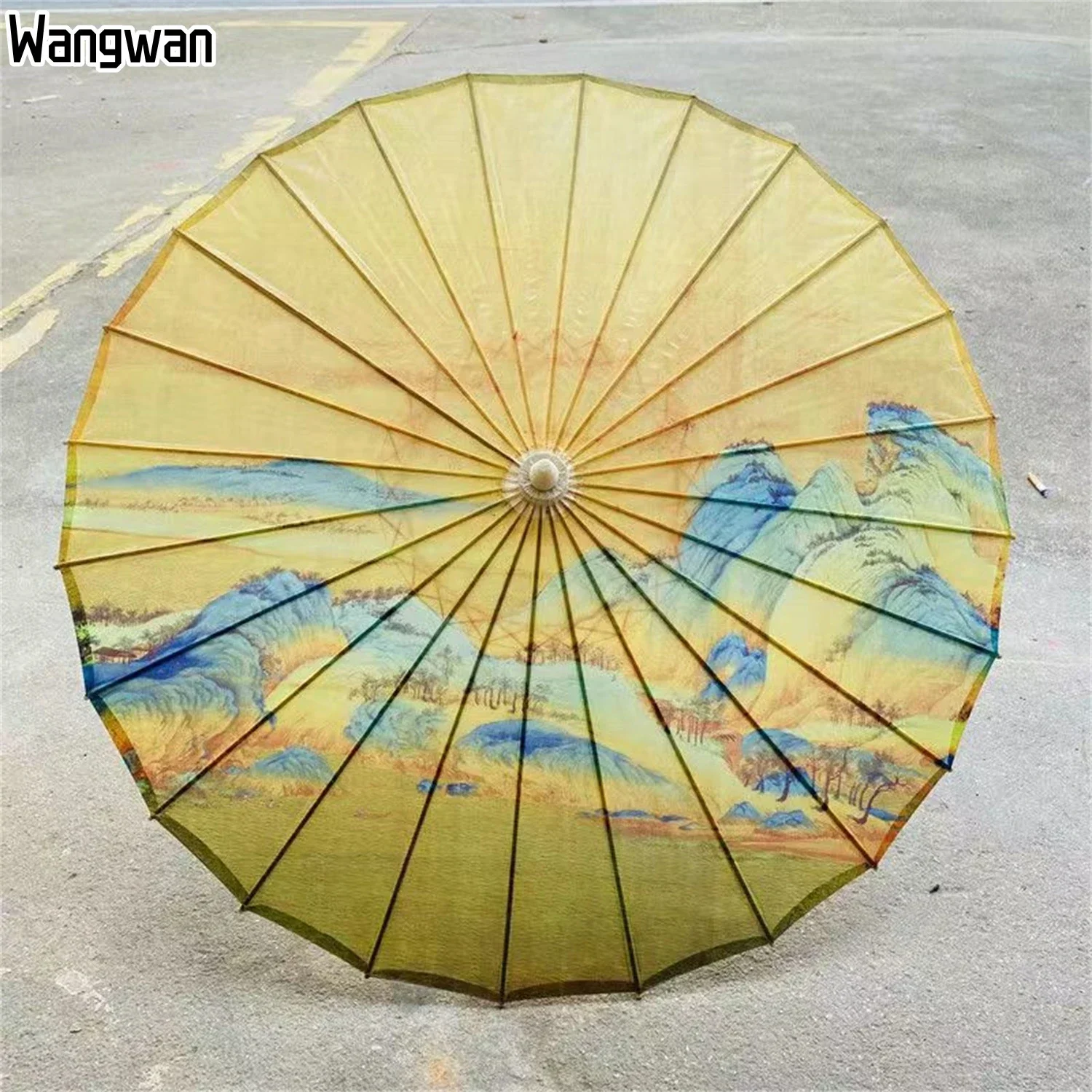 Chinese Hanfu Ancient Costume Photography Prop Handmade Tung Oil Umbrella Large and Strong UV Umbrellas Paper Parasol Windproof