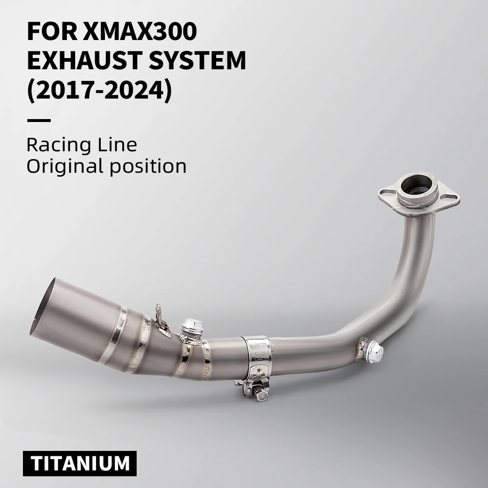 Xmax300 Titanium Alloy High-Performance Exhaust Connection 51mm Mid Section Muffler for XMAX 300 2017-2024 New Condition