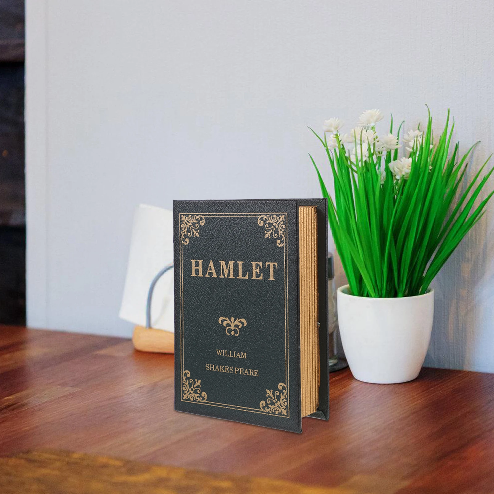 

1pc Fake Book Box Vintage Book Shaped Storage Organizer For Home Office Decor Bookshelf Prop Decorative Storage Box Faux Books