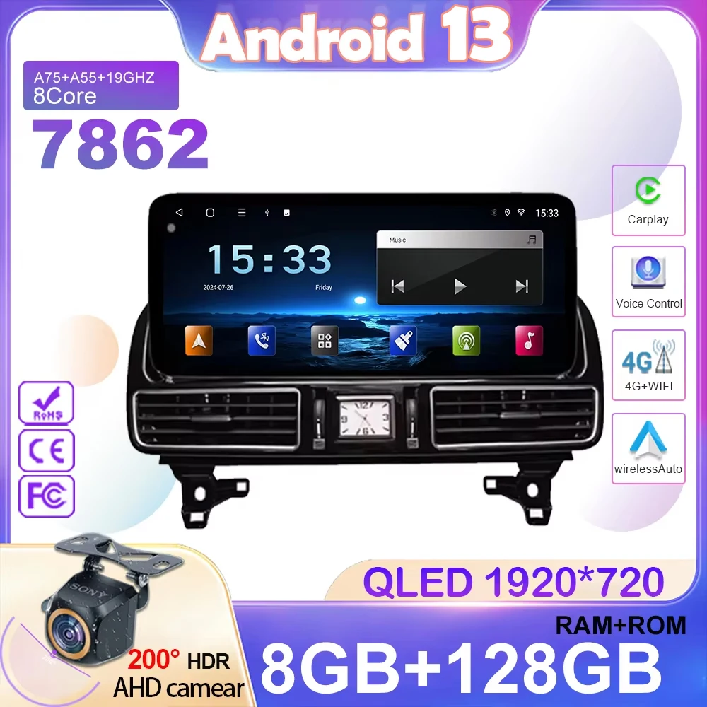 カーGPSマルチメディアラジオ,プレーヤー付きラジオ,Android 14 CPU,2Dinなし,DVD,メルセデスベンツml,gl,gle,gls,w166,x166,2012-2019