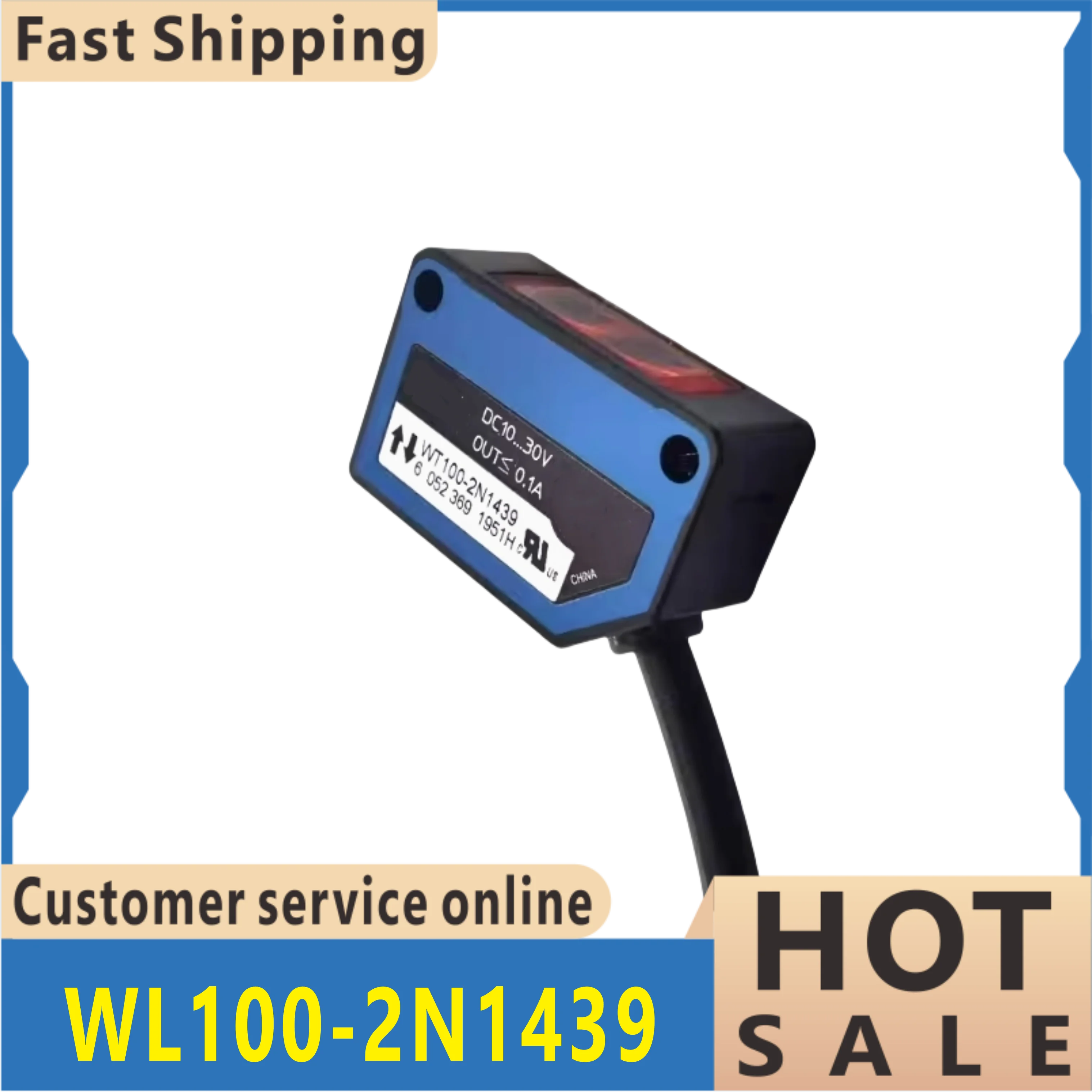 Оригинальный датчик фотоэлектрического переключателя Wl100-2n1439 Wl100-n1439 Wl100-n1432