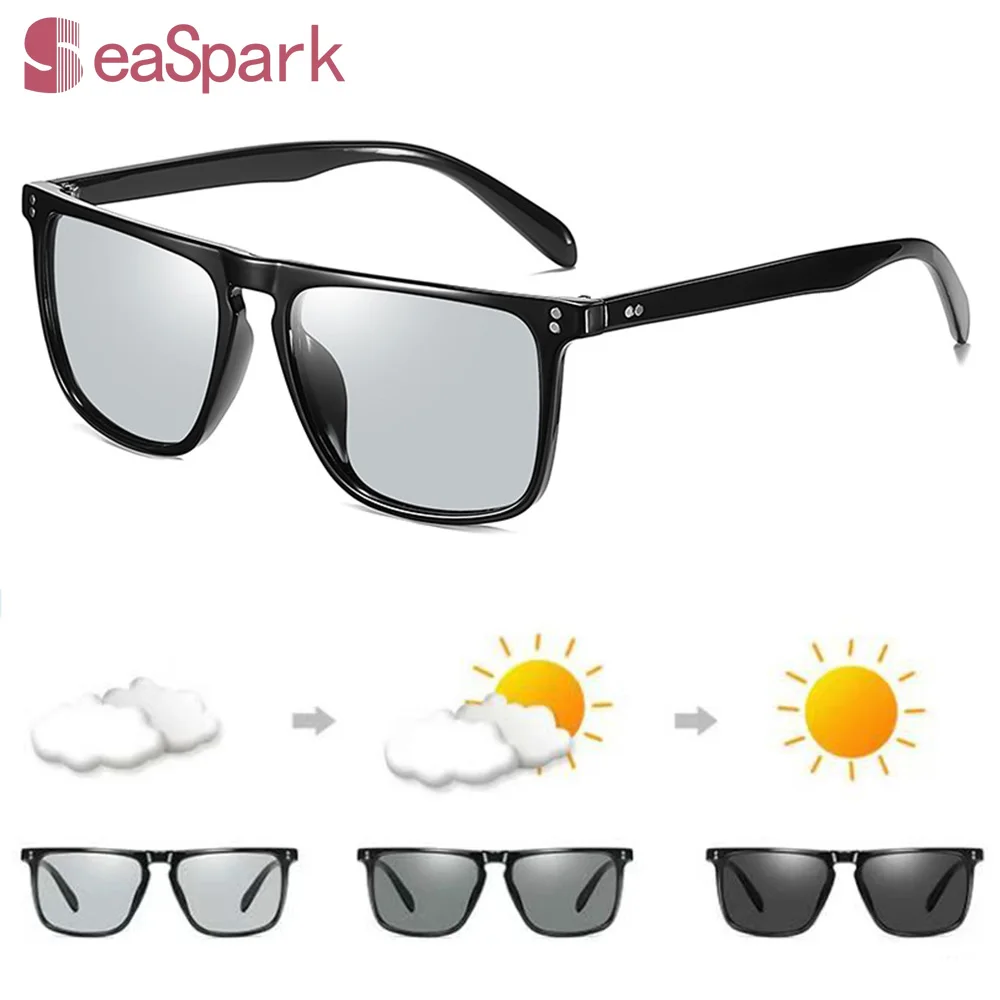 

New Photochromic Polarized Sunglasses Fashion Trend UV Protection Anti Glare Sun Glasses Comfort Durable Eyewear Clearly Vision