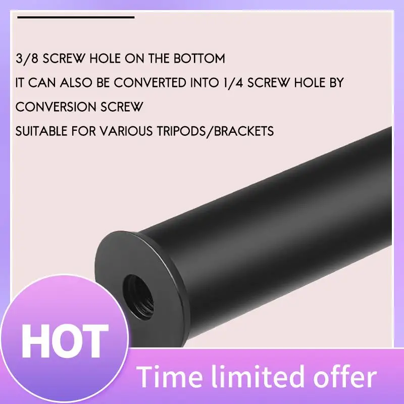 ABFN-Handheld Adjustable Tripod Mount Monopod 2-Section Extension Rod Tube For DSLR Camera Gimbal Aluminum Extender Pole