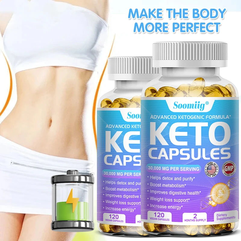 Keto Capsules - Fat Burning, Detoxification, Weight Loss, Metabolism Boost, Weight Management, Immune System Boost