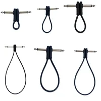 Miwayer 6 uds Pedal de efecto de guitarra Cable de conexión plano/1/4 ""TS ángulo recto/Plug & Play/Cables de Pedal de efectos/accesorios de instrumentos