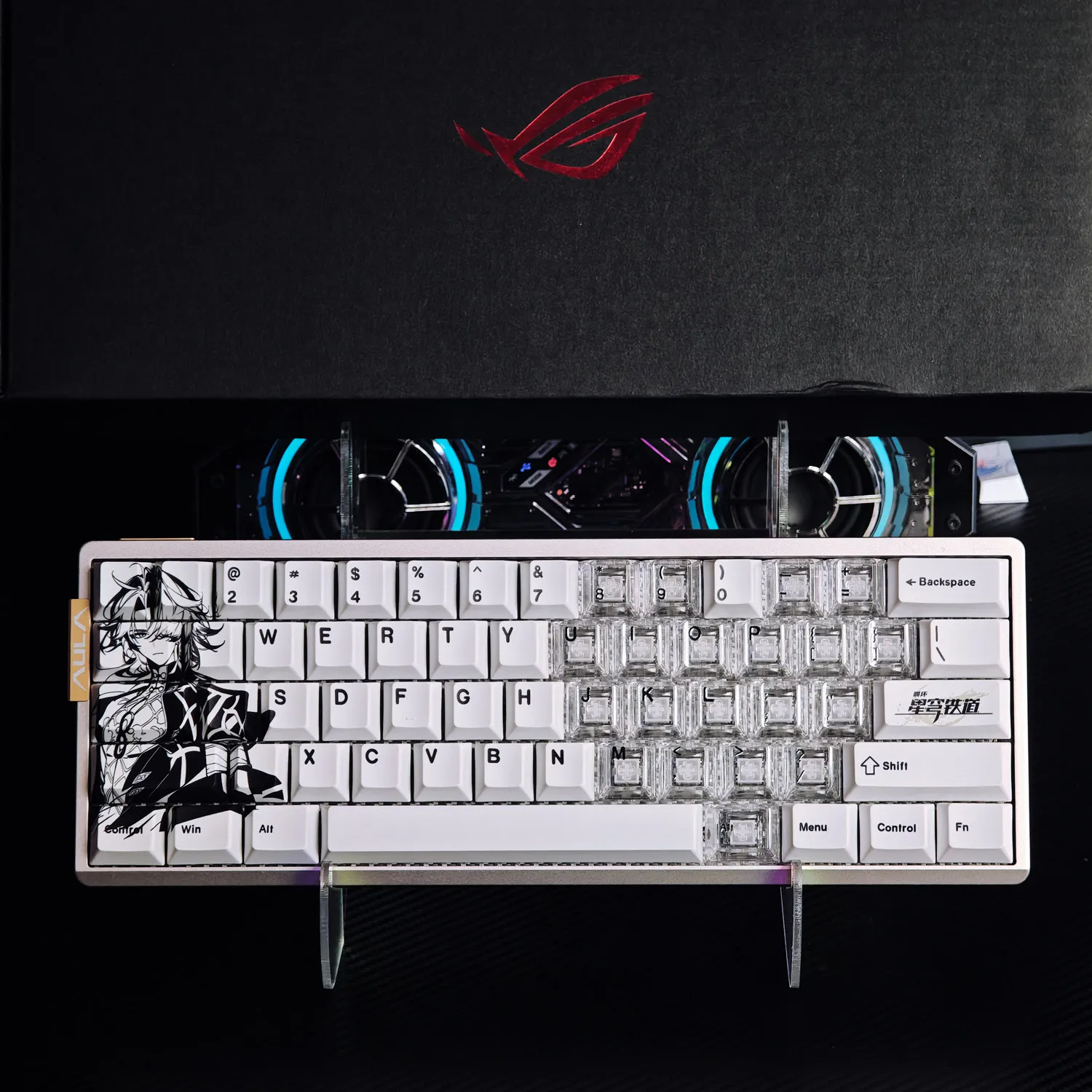 Honkai Star Rail Keycaps Anime Blade 73 Keys White PBT Dye Sublimation Cherry for Mechanical Keyboard GK61 Anne Pro 2 AKKO Game