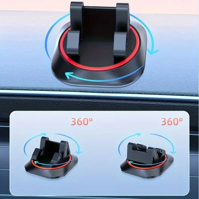 Anti Slip Adjustable Car Phone Stand For iPhone 16 15 Huawei 360 Degree Rotatable Strong Adheresive Universial Cell Phone Holder